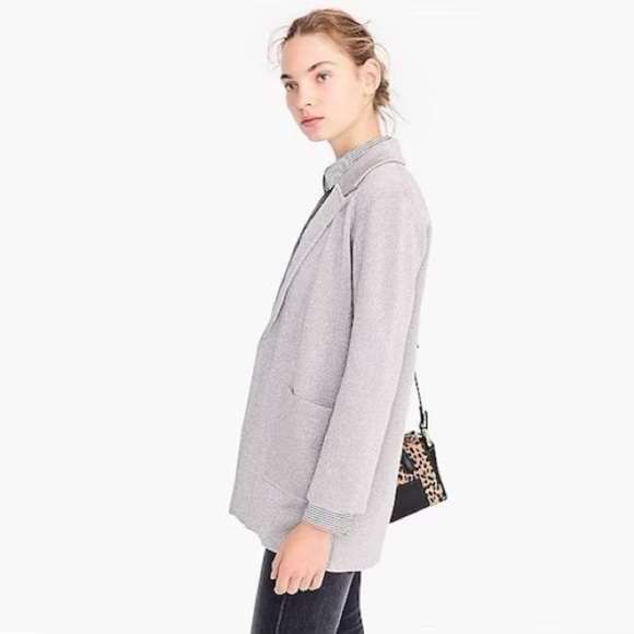 J.Crew | Sophie Open Front Sweater Blazer Heather Gray Size XS Classic J0244 - Picture 2 of 10